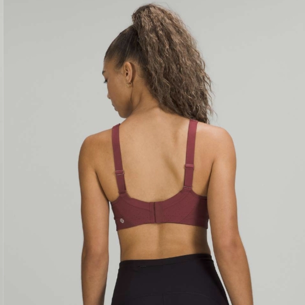 Lululemon Run Times Bra Bundle Of 2 Size 36D Mulled Wine Rover Grey LW2CQLS GUC - Picture 3 of 14